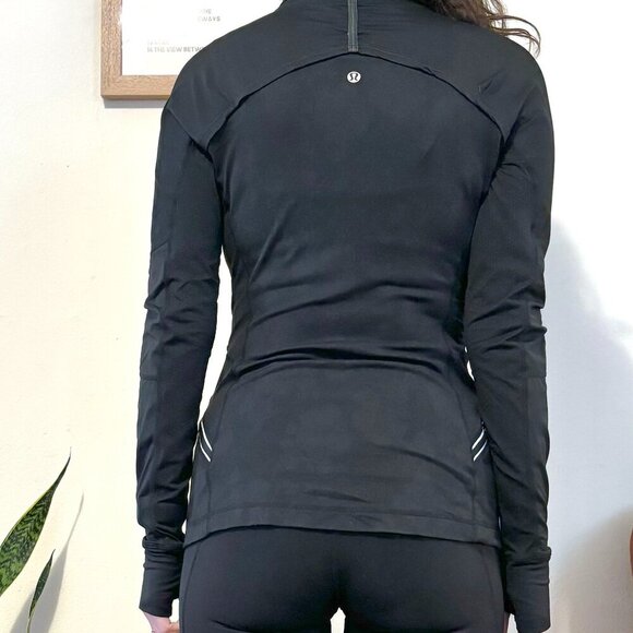 Lululemon Run:Wild 1/2 Zip, Black, Size 8 - Picture 6 of 6